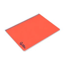 Liderpapel Cuaderno espiral Wonder A4, Tapa Plástico, 80 Hojas, 90gr, Rayado Horizontal con Margen, Color Rojo