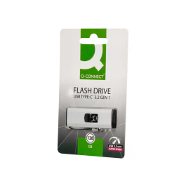 Q-connect Memoria USB 128 GB 3.2 Tipo C Flash Drive Plateado