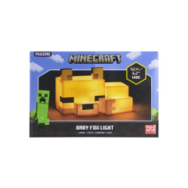 Wondee Lámpara Minecraft Fox Decoración Baby Fox Light 16 cm, Oficial, Modelo Zorro Cubico, Luz Ambiental, para Habitación Gamer, Regalo
