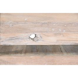 DKD Home Decor Indo 1c25 Cama con Dosel Madera Teca Natural Acabado Decape Desmontable 225x160x206 cm