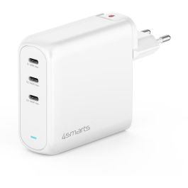 4smarts Cargador GaN Flex Pro 140W con 3 puertos USB-C, blanco