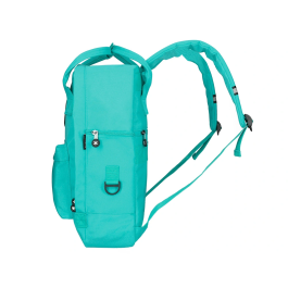 Antartik Mochila Cubo Menta 300x115x390 mm con Bolsillos Exteriores, Compartimento Portátil y Asas Metálicas, Adaptable a Carrito