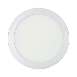Edm Downlight LED Superficie Redondo Cromado 20W 1500LM 4000K Luz Día Ø22x3.5cm