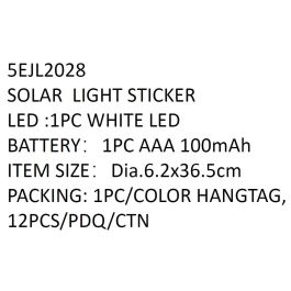 DKD Home Decor Lámpara Solar de Jardín y Terraza LED de Aluminio Metalizado - 7x7x35 cm - Pack de 24 Unidades