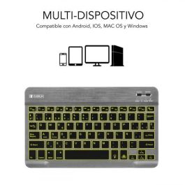 Teclado Bluetooth Subblim SUB-KBT-SMBL31 Gris Multicolor Qwerty Español QWERTY