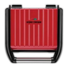 George Foreman 25040-56 Grill Eléctrico Family Rojo, 5 raciones, placas antiadherentes, reduce hasta 42% de grasa
