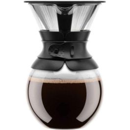 A Over - Bodum Cafeter, filtro de malla de acero inoxidable permanente, 1.0 L, 8 tazas