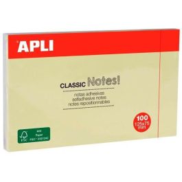 Apli Bloc Notas Adhesivas Classic Reposicionables 100 Hojas 125x75mm Amarillo Pack 12 Unidades Precio: 6.7899997. SKU: B15XFG6GDB