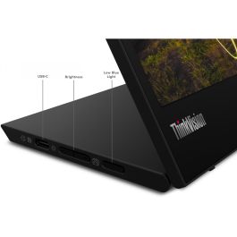 Lenovo ThinkVision M15 Monitor Portátil 15.6'' Full HD IPS USB-C Raven Black 6ms