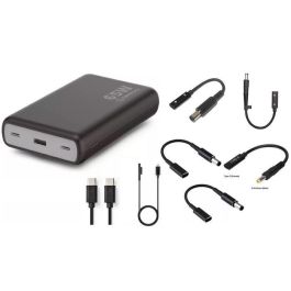 CoreParts USB-C PD65W Power bank 20.000 mAh for Laptops, Tablets, and Mobilephones. Powerbank, USB-C Charger. Includes 7 adapters for HP, Dell, Asus, and Toshiba laptops, tablets and mobile phones. Plugs included: 2x(7.4*5.0) 2x(4.5*3.0) and 5.5*2.5, USB-