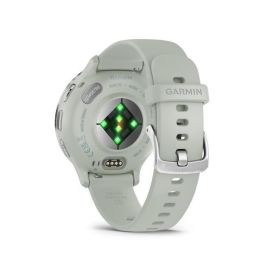 Reloj GPS conectado - GARMIN - Venu 3S - 30,4 mm (1.2) - Acero plateado, caja verde salvia y correa de silicona verde salvia