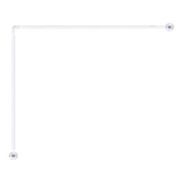 Edm Barra de Cortina Curva Blanca 70 x 100 a 175 cm