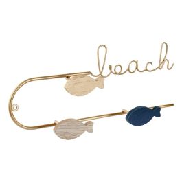 Perchero Pared Mediterraneo DKD Home Decor Natural Azul 5.5 x 13 x 43.5 cm (2 Unidades)