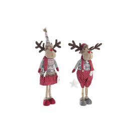 Figura Navidad Tradicional DKD Home Decor Rojo Blanco 10 x 58 x 20 cm (2 Unidades) Precio: 35.50000003. SKU: B1AQVM3D5D