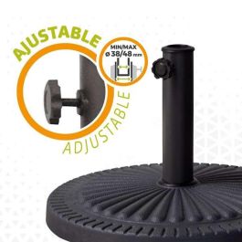 Base parasol poliresina 14 kg gris tubo d38/48 49x32cm Base parasol poliresina 14 kg gris tubo d38/48 49x32cm