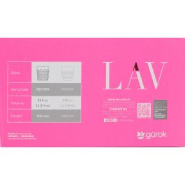 Lav Set 6 Vasos Keops 345 cc (8 Cajas)