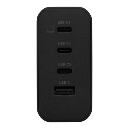 ASUS AC140-01 3C1A Cargador USB-C GaN 140W con Carga Rápida y 3 Puertos Tipo C, Negro EU+UK