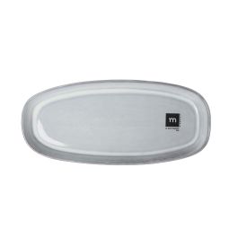 Fuente Oval Black Clay 24.5 x 11.2 x 2 cm - Inde (12 Unidades)