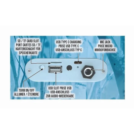 Lexibook THE SNOW QUEEN Altavoz Bluetooth Portátil con Micrófono y Efectos de Luz