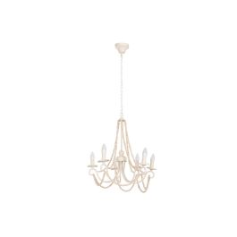 Lampara Techo Shabby DKD Home Decor Marron Claro Blanco 53 x 55 x 60 cm Lampara Techo Shabby DKD Home Decor Marron Claro Blanco 53 x 55 x 60 cm