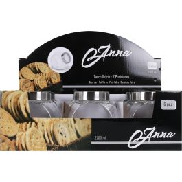Anna Tarro de Vidrio con 2 Posiciones 2200 ml - 13 x 17.5 x 17.5 cm (12 Unidades)
