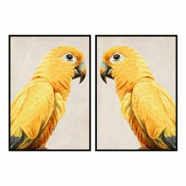 Cuadro DKD Home Decor Loro Tropical (103 x 4,2 x 143 cm) (2 Unidades) Precio: 144.50000048. SKU: B16FLZ7EA5