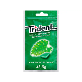 Trident Chicle grageas sabor hierbabuena sin azucar bolsa 43.5 gr Precio: 1.5900005. SKU: B12J3H9CVF