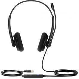 Yealink UH34 Lite Dual Teams Auriculares Binaurales con Micrófono USB-C/A y Cancelación de Ruido para Oficina