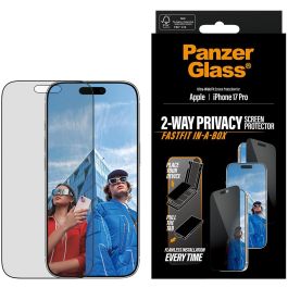 PanzerGlass Protector de Pantalla Privacidad para iPhone 17 Pro | Vidrio Templado Anti-Rayones y Golpes | Ultra-Wide Fit FAST-FIT IN-A-BOX