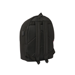 Mochila para Portátil y Tablet con Salida USB Kings League +usb kings league Negro 31 x 44 x 18 cm