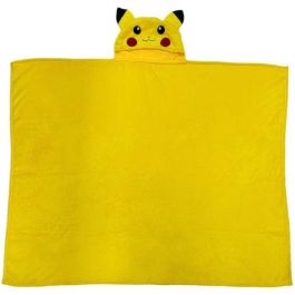 Pokemon AAANH58819 Manta con Capucha 3D Pikachu Ultra Suave 120 x 150 cm con Diseño Colorido