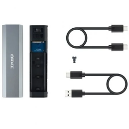 TooQ TQE-2223G Caja Externa para Disco SSD M.2 NVMe USB 3.2 Sin Tornillos Gris