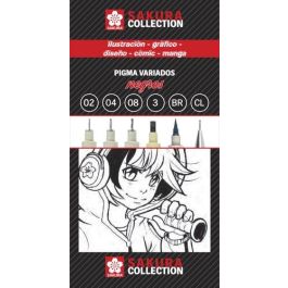 Talens Set de Rotuladores Pigma Variados + Portaminas Negro - Ideal para Manga, Comic e Ilustración Precio: 9.5000004. SKU: S8418304