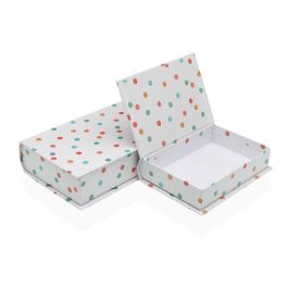 Caja Decorativa Versa Lienzo Madera MDF Libro