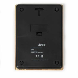 Livoo DOM492 Báscula de cocina electrónica de madera de acacia
