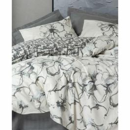 Juego de Cama - Funda Nórdica 220x240 cm y 2 Fundas de Almohada 60x60 cm - 100% Algodón Antracita - ASI8684283425044