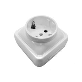 Edm Base tipo f t/tl superficie serie onsen 16A 250V 63 x 63 x 30 mm blanco
