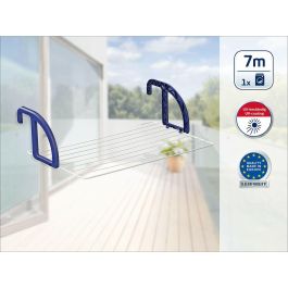 LEIFHEIT 83056 Secador colgante balcón 7 metros CLASSIC 70 blanco y azul