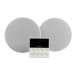 Fonestar Kit de Sonido KS-Wall, Amplificador de Pared con Bluetooth, USB, FM, 2 Altavoces de Techo 6" 15W, Blanco, Incluye Mando - Para Comercios, Hogar Precio: 117.49999998. SKU: B12V4HL29L