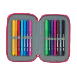 Blackfit8 Plumier Doble Fresa 28 Piezas | Estuche Escolar Poliéster 600D | Edad Recomendada +3 Años