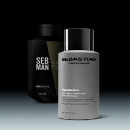 Sebastian Professionals Multitasker Champú 3-En-1 Para Hombre Cabello, Barba Y Cuerpo Limpia Y Aporta Frescor 280 mL