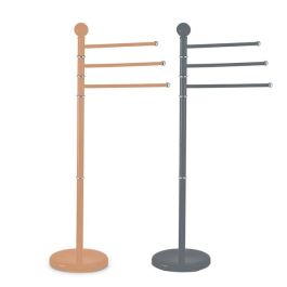 DKD Home Decor Toallero Moderno de Metal Desmontable para Baño, Naranja Gris, Dimensiones 22x90x43 cm (Pack de 4 Unidades Surtidas)