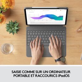 Logitech COMBO TOUCH IPAD AIR PRO 12.9 Teclado y Estuche para iPad Air y iPad Pro 12.9 con Trackpad y 4 Modos de Uso