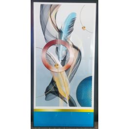 DKD Home Decor Cuadro Glam Plumas Multicolor Aluminio MDF 160x80x3 cm (2 Unidades) Precio: 223.50000024. SKU: S3028365