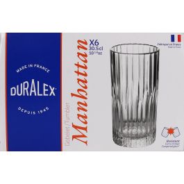 Duralex Set de 6 Vasos Transparentes 30.5 cl Manhattan (8 Cajas)