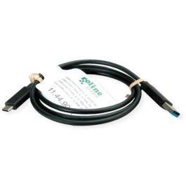 ROLINE 11.44.9011 Cable USB A a USB C, USB 3.2 Gen 1 (3.1 Gen 1), 5 Gbit/s, 1 Metro, Negro
