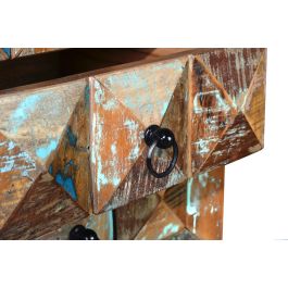 Giner y Colomer Mesita Madera Reciclada Multicolor 3 Cajones