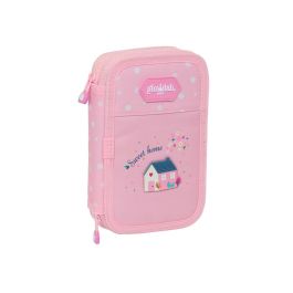 Plumier Doble Glow Lab Sweet home Rosa 12.5 x 19.5 x 4 cm (28 piezas)