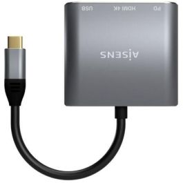 Aisens Conversor USB-C a HDMI/USB-C/USB 3.0 3 en 1, 4K@30Hz, 5Gbps, 15 cm, Gris Aisens Conversor USB-C a HDMI/USB-C/USB 3.0 3 en 1, 4K@30Hz, 5Gbps, 15 cm, Gris