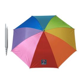 Parasol Arcoiris 240 cm con Espiral de Hierro y Nylon UPF50+ 170T